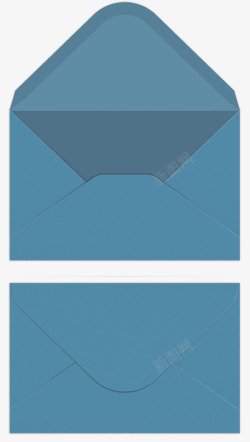 蓝色投票信封矢量图素材