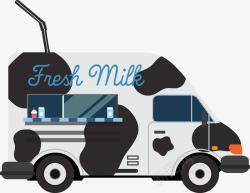 外卖车设计素材牛奶外卖车矢量图高清图片