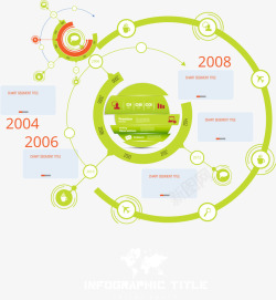 年份表绿色商务图表矢量图高清图片