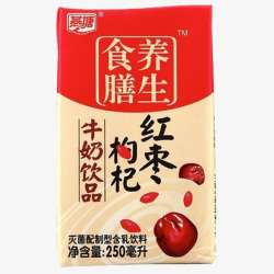 红枣枸杞牛奶素材