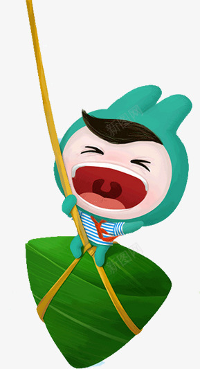 端午节划粽子png免抠素材_88icon https://88icon.com 习俗 划粽子 端午节 食物