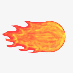 卡通熊熊燃烧的火球插画素材