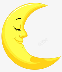 新月月亮睡美人高清图片
