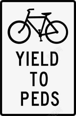 警示标示矢量自行车指示图标图标