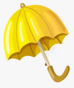 黄色雨伞素材