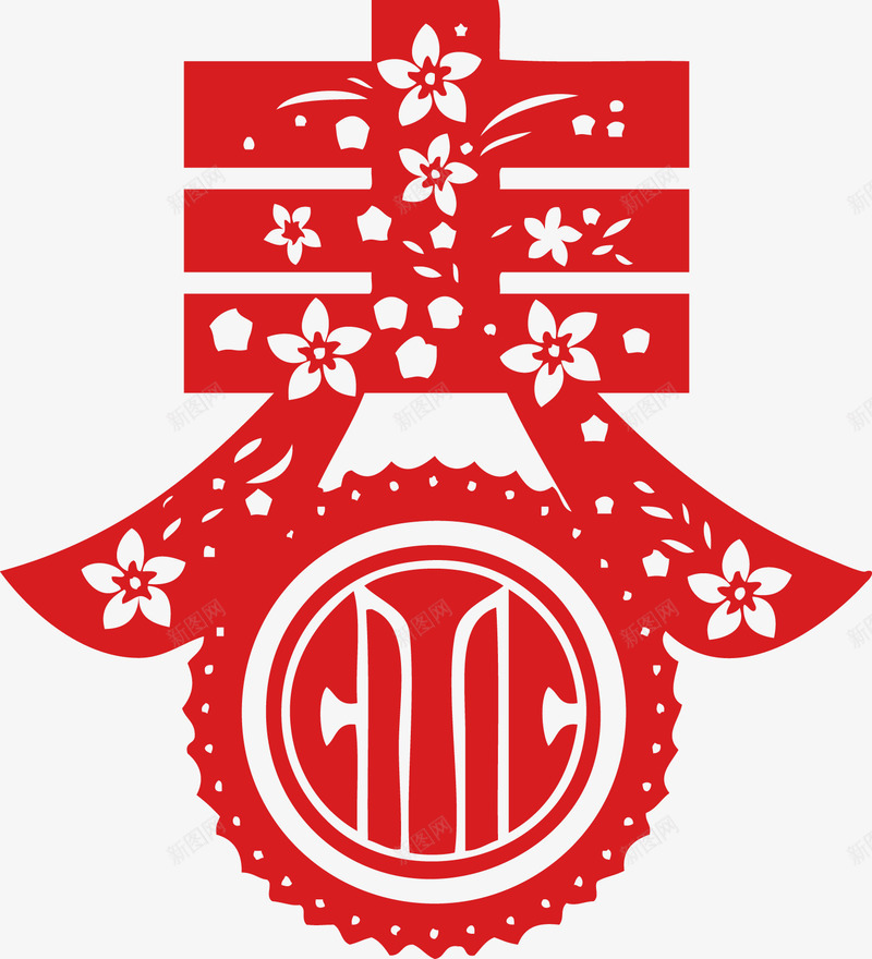 新年窗花艺术个性春字png免抠素材_88icon https://88icon.com 个性 新年 新年窗花艺术春字创意春节矢量 窗花 艺术