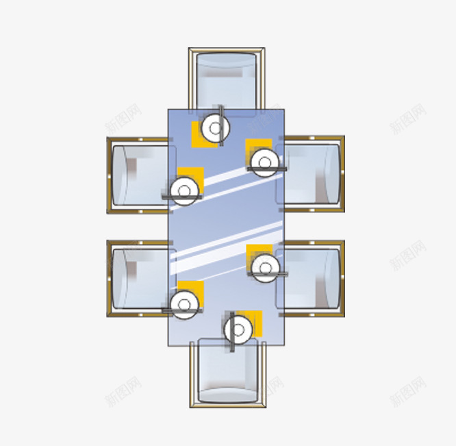 户型图彩平图彩色玻璃餐桌椅png免抠素材_88icon https://88icon.com 彩平图 彩色 户型图 玻璃 餐桌椅