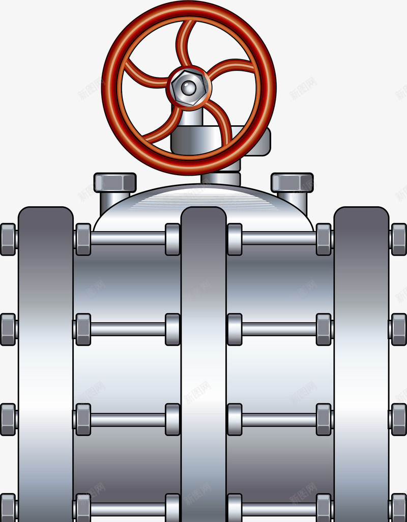 开关元素矢量图ai免抠素材_88icon https://88icon.com 卡通 地下管道 开关 水管 金属 矢量图