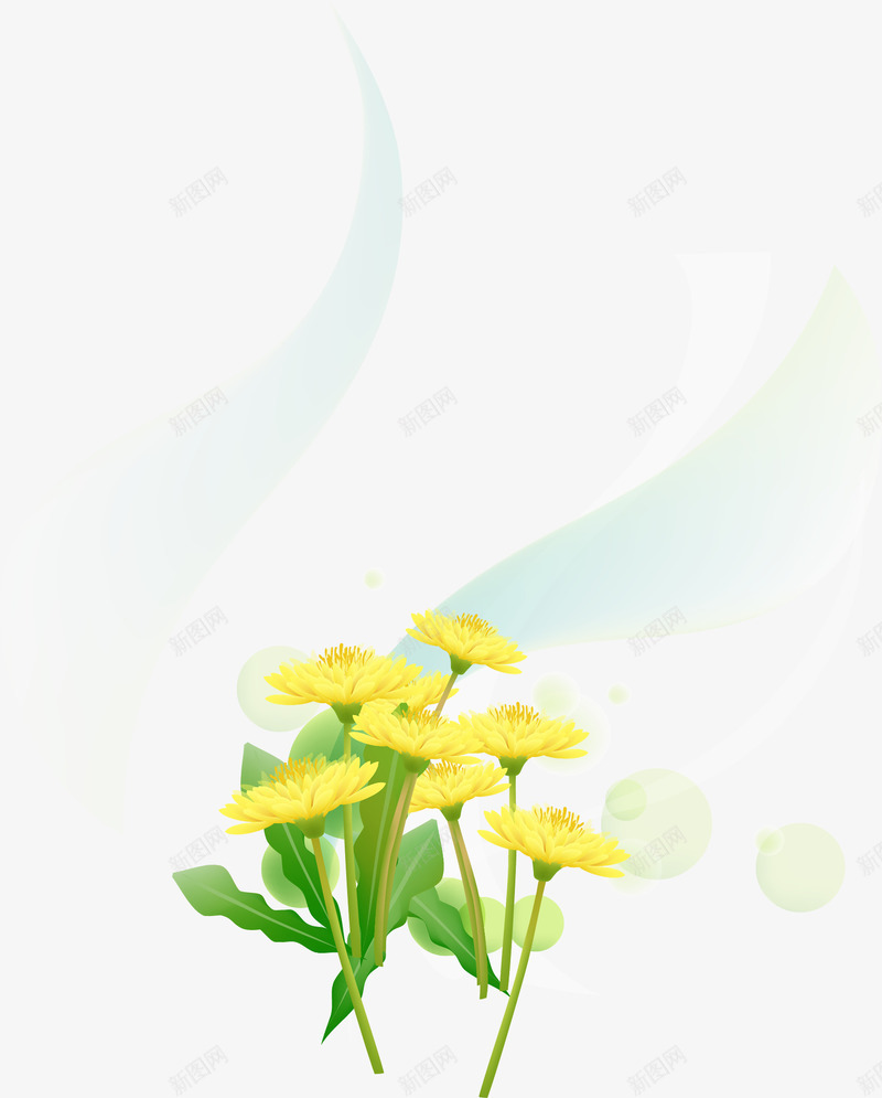 黄色野菊花花纹装饰png免抠素材_88icon https://88icon.com 矢量花纹 菊花 装饰素材 装饰花纹 黄色素材