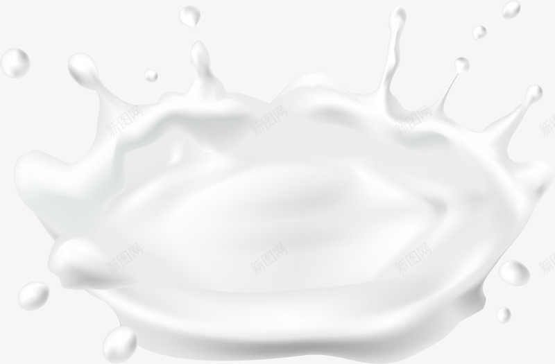 白色清新牛奶效果元素png免抠素材_88icon https://88icon.com 免抠PNG 效果元素 清新 牛奶 白色