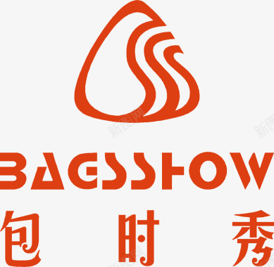 当铺招牌包时秀logo红色矢量图图标图标