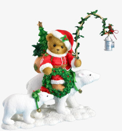 圣诞小熊和北极熊素材