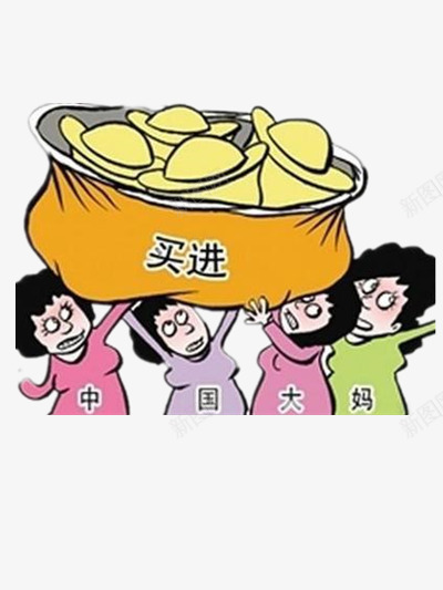 中国大妈买东西png免抠素材_88icon https://88icon.com 人物 彩色 漫画 进口货