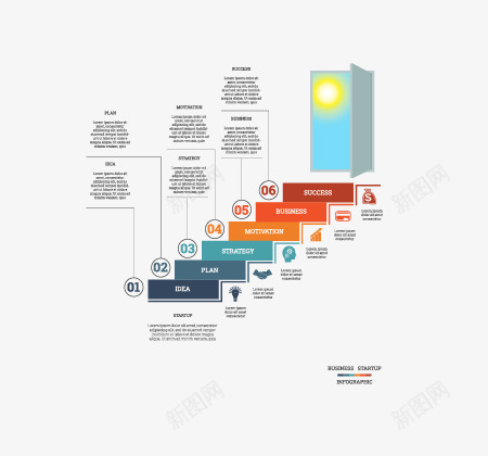 阶梯png免抠素材_88icon https://88icon.com ppt元素 商务信息 数据框 矢量图表 矢量阶梯 边框