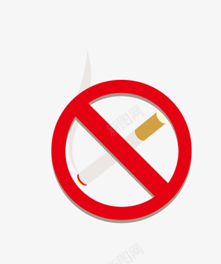 禁烟标识矢量图图标图标