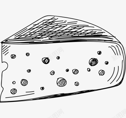 美味的薯条手绘卡通美味奶酪图标图标