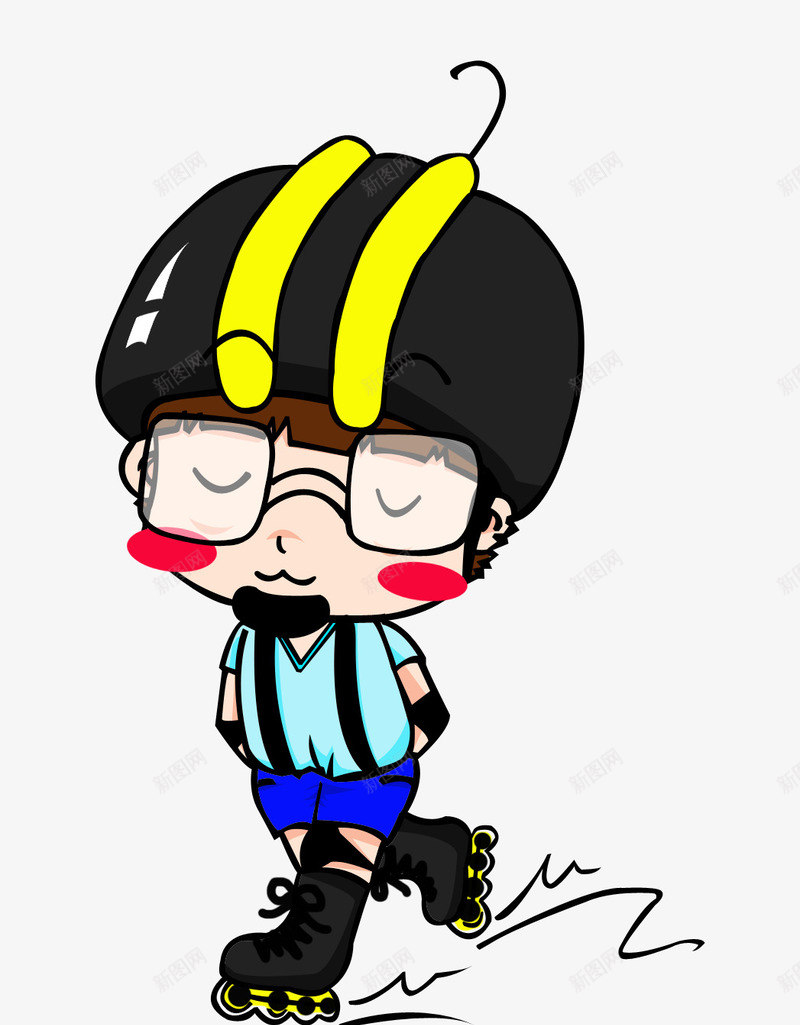 溜冰造型psd免抠素材_88icon https://88icon.com 溜冰 漫画儿童 运动