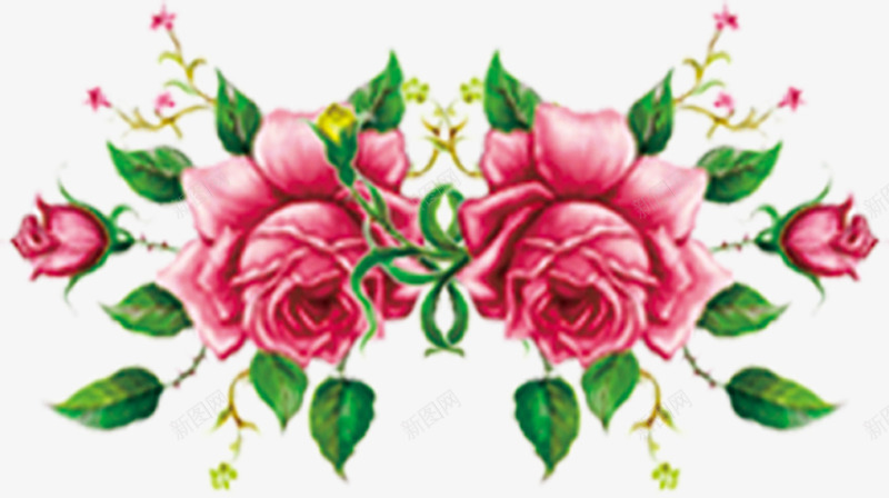 粉色个性手绘婚礼花朵png免抠素材_88icon https://88icon.com 个性 婚礼 粉色 花朵