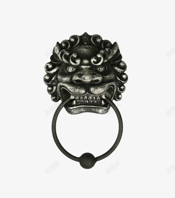 兽首衔环png免抠素材_88icon https://88icon.com 产品实物 兽首衔环 狮子门环 金属门环 门环