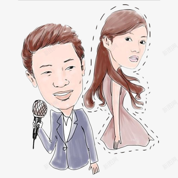 漫画手绘主持人png免抠素材_88icon https://88icon.com 主持 主持人 卡通 卡通人物 手绘 漫画 话筒