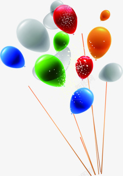 彩色个性卡通气球创意素材