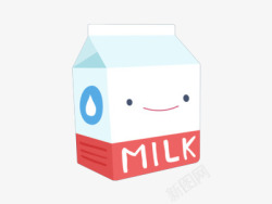 卡通牛奶盒素材
