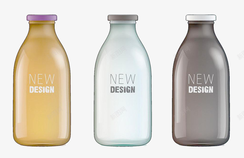 可爱牛奶瓶png免抠素材_88icon https://88icon.com 产品实物 玻璃瓶 瓶子设计