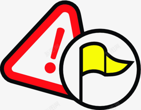 公共信息标志红色警告标志图标图标