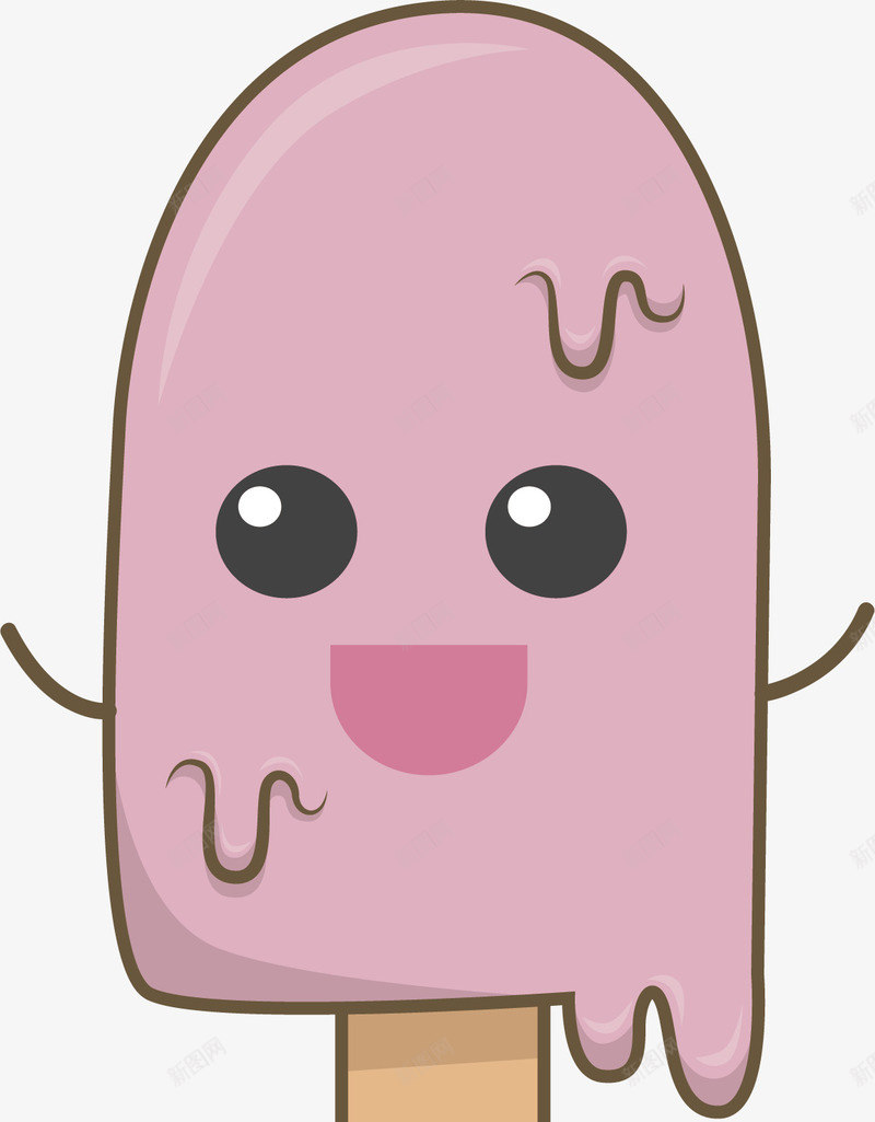 粉色融化的雪糕png免抠素材_88icon https://88icon.com 矢量素材 粉色 融化 雪糕 雪糕小人