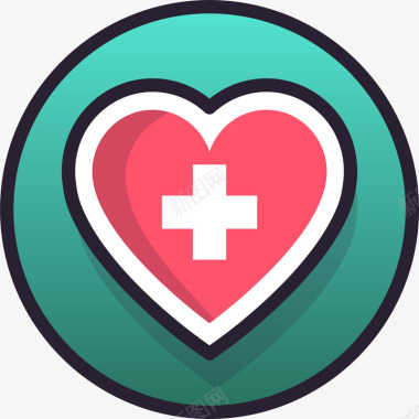 爱心医院预防图标设计红十字医院矢量图图标图标