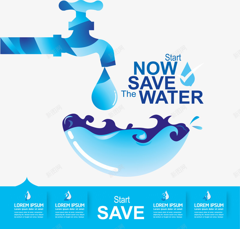 蓝色水龙头节水PPT元素png免抠素材_88icon https://88icon.com PPT元素 信息图表 免抠PNG 水资源 水龙头 节水 蓝色
