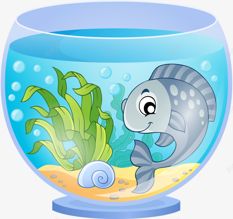 透明的鱼缸png免抠素材_88icon https://88icon.com 卡通 易碎 玻璃 透明
