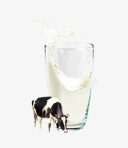 杯子牛奶奶牛素材