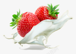 动态草莓牛奶素材