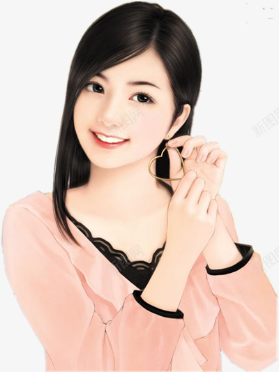 秀气漂亮现代手绘美女png免抠素材_88icon https://88icon.com 漂亮 现代 秀气 美女