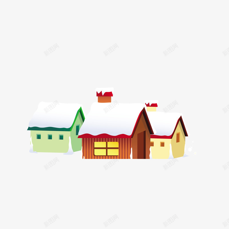 雪屋雪景图案png免抠素材_88icon https://88icon.com 冬天 小木屋 雪屋 雪景