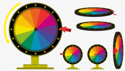彩色旋转盘矢量图素材