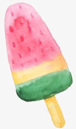 好吃的西瓜西瓜味夏天冰激凌高清图片