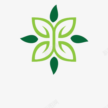 绿色的产品卡通绿色的花无毒的标识图标图标