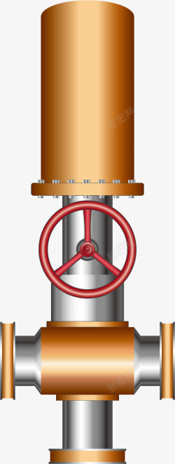 阀门螺旋管道矢量图素材