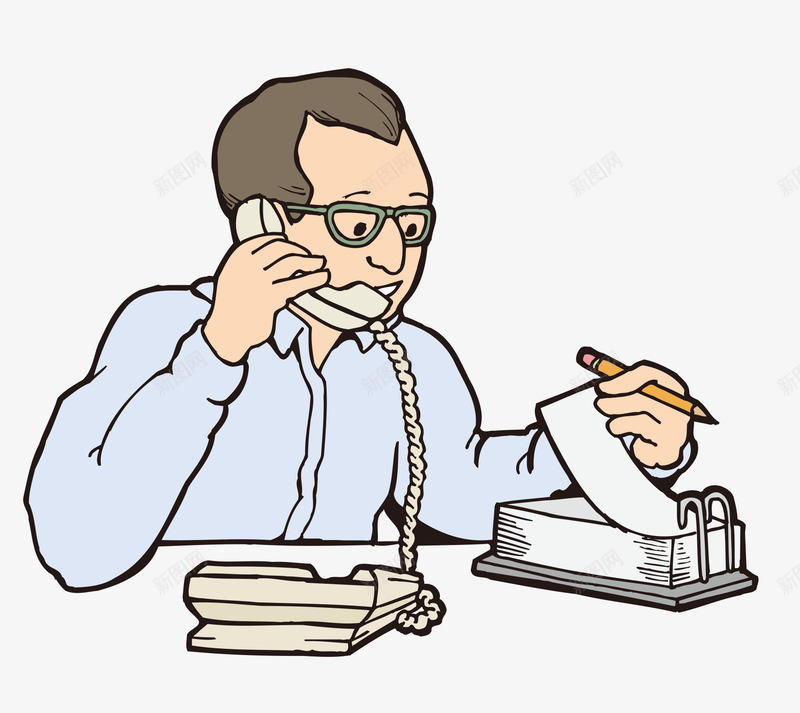 接电话的男性png免抠素材_88icon https://88icon.com 前台 卡通 员工 接电话 柜员 漫画人物 漫画男性 电话 职员 话务员