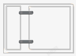 带金属片线条边框素材