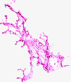 紫色流畅新年水花创意素材