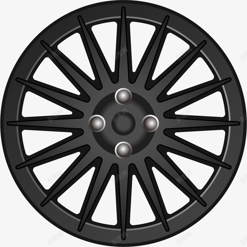 黑色细密的金属轮毂png免抠素材_88icon https://88icon.com 卡通轮毂 汽车轮毂 矢量车轮轮毂 矢量轮毂 车轮轮毂 轮毂 黑色