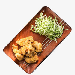 韩式炸鸡韩式料理盘子高清图片