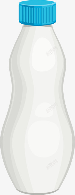 蓝色饮料瓶白色饮料瓶子高清图片