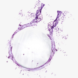 紫色球形水花水镜背景图素材