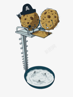 饼干PNG图海盗饼干和牛奶矢量图高清图片