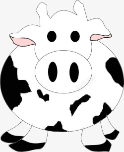 奶牛斑点黑白相间的奶牛高清图片