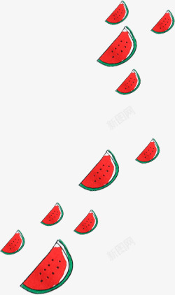 插画海报植物水果西瓜素材